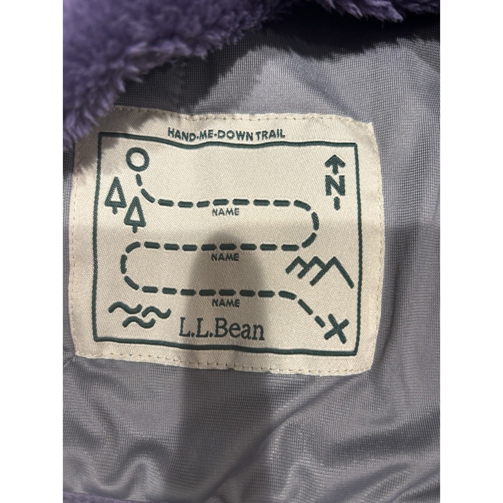 L L Bean Fleece 1/4 Zip Pullover Youth Purple Size 4 - Picture 4 of 15